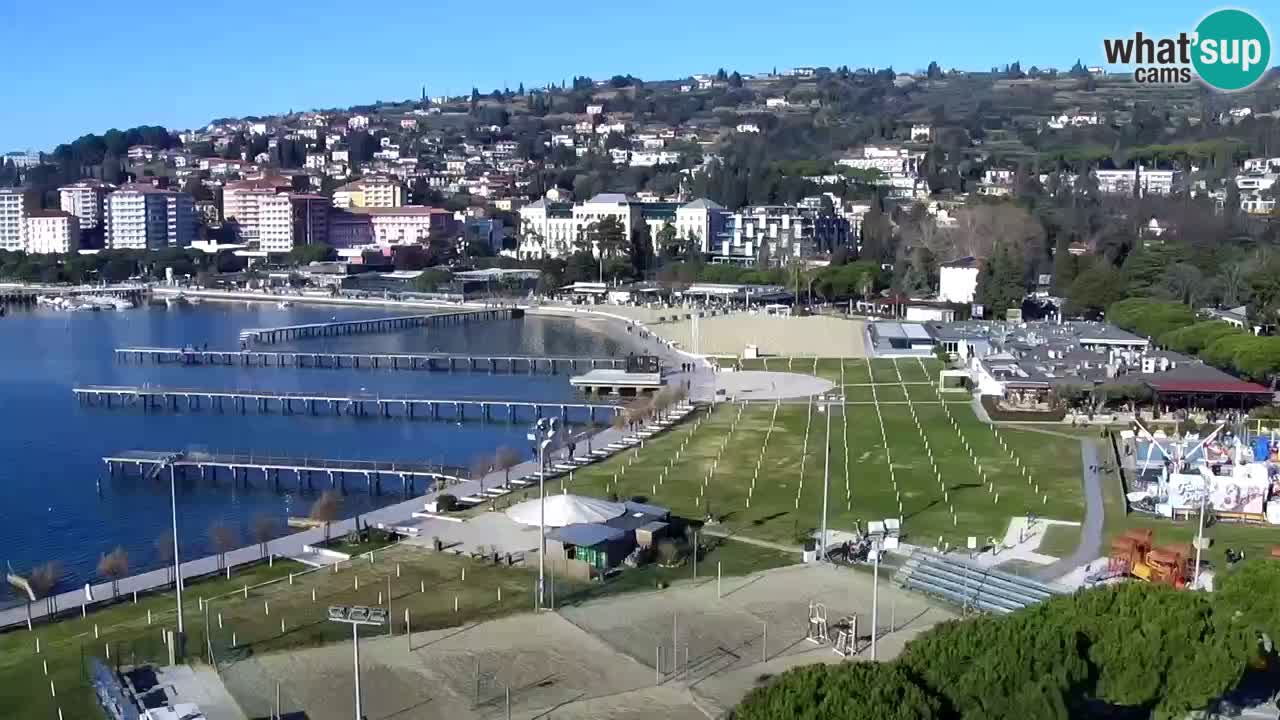 Webcam spiaggia Portorose – Vista dal ristorante Bungalow