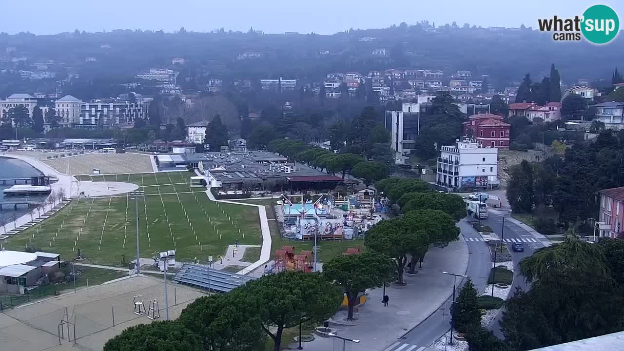 Webcam spiaggia Portorose – Vista dal ristorante Bungalow