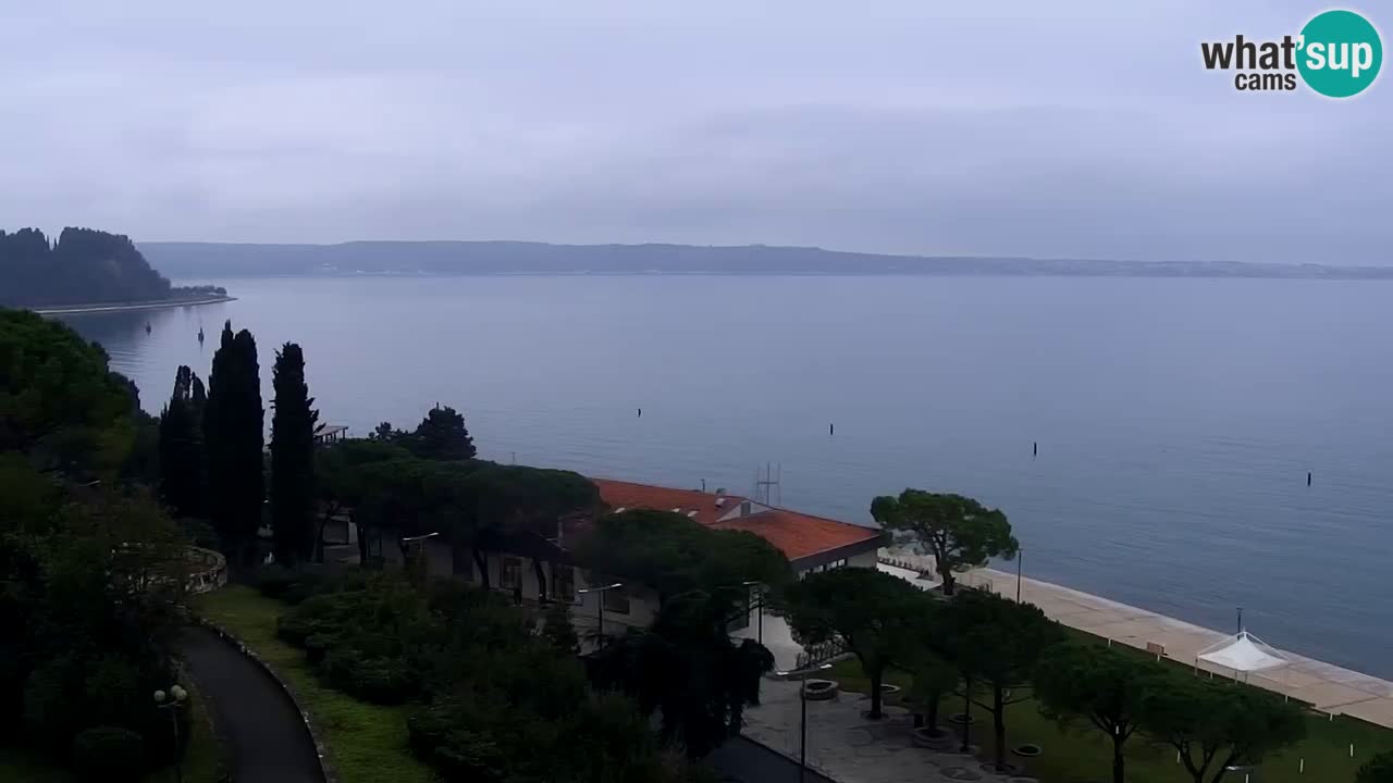 Spletna kamera Portorož plaža – Pogled z restavracije Bungalow