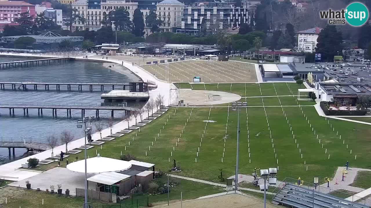 Spletna kamera Portorož plaža – Pogled z restavracije Bungalow