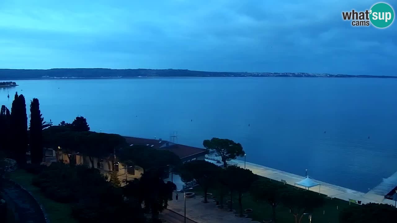 Spletna kamera Portorož plaža – Pogled z restavracije Bungalow