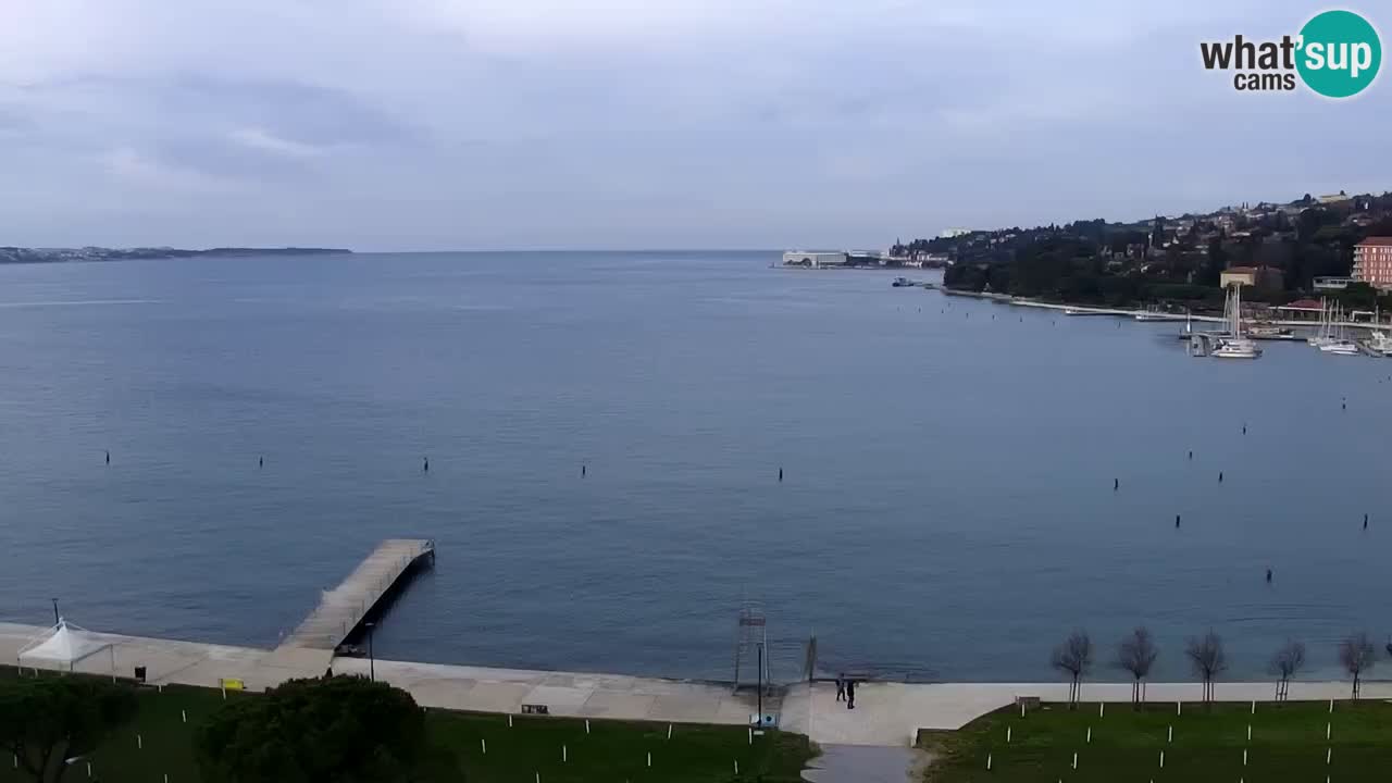 Spletna kamera Portorož plaža – Pogled z restavracije Bungalow