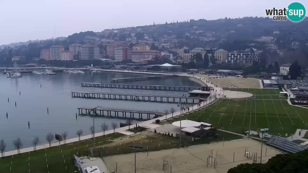 Spletna kamera Portorož plaža – Pogled z restavracije Bungalow