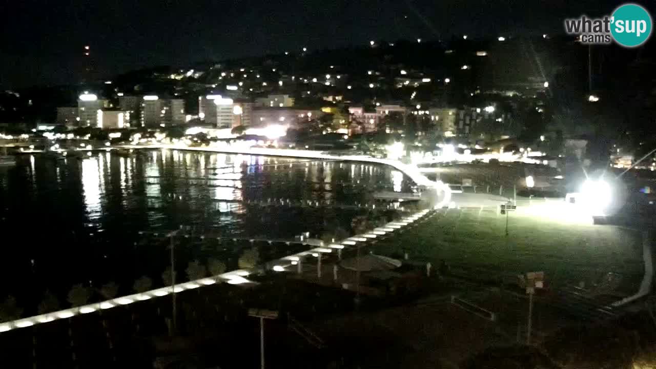 Spletna kamera Portorož plaža – Pogled z restavracije Bungalow