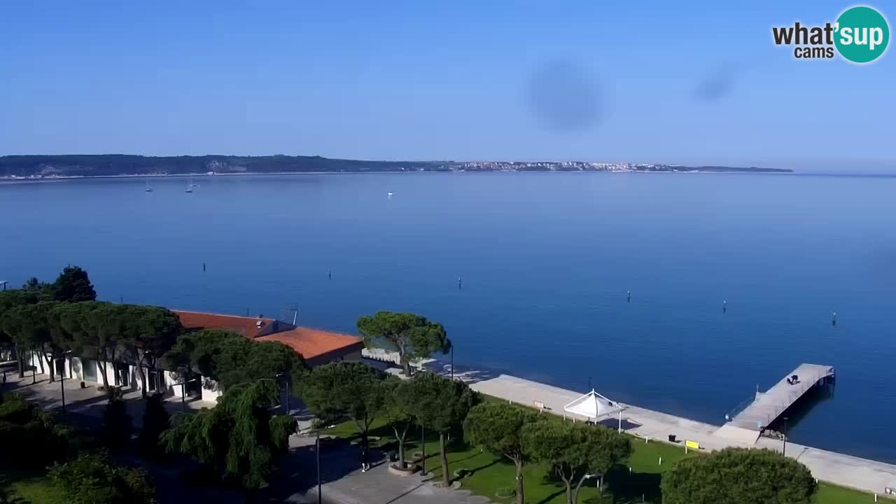 Spletna kamera Portorož plaža – Pogled z restavracije Bungalow