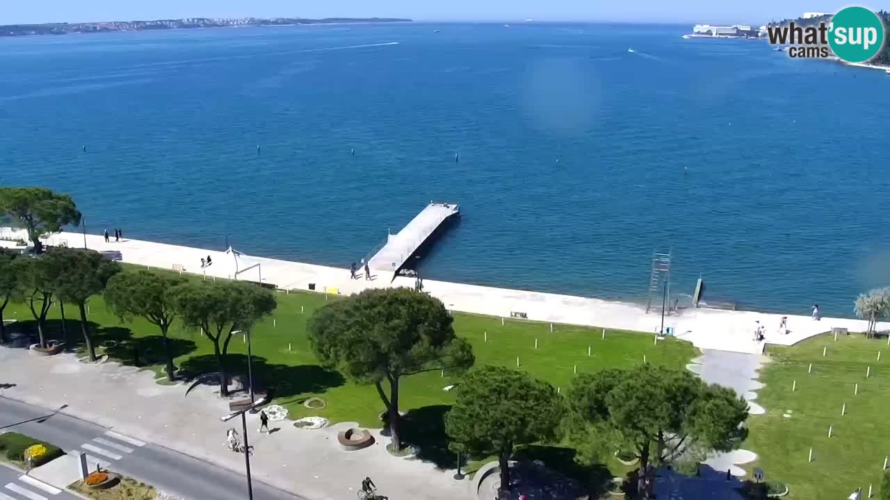 Spletna kamera Portorož plaža – Pogled z restavracije Bungalow