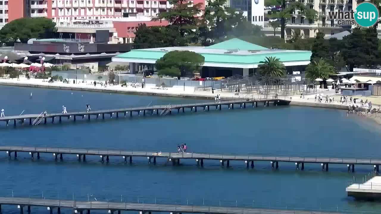 Spletna kamera Portorož plaža – Pogled z restavracije Bungalow