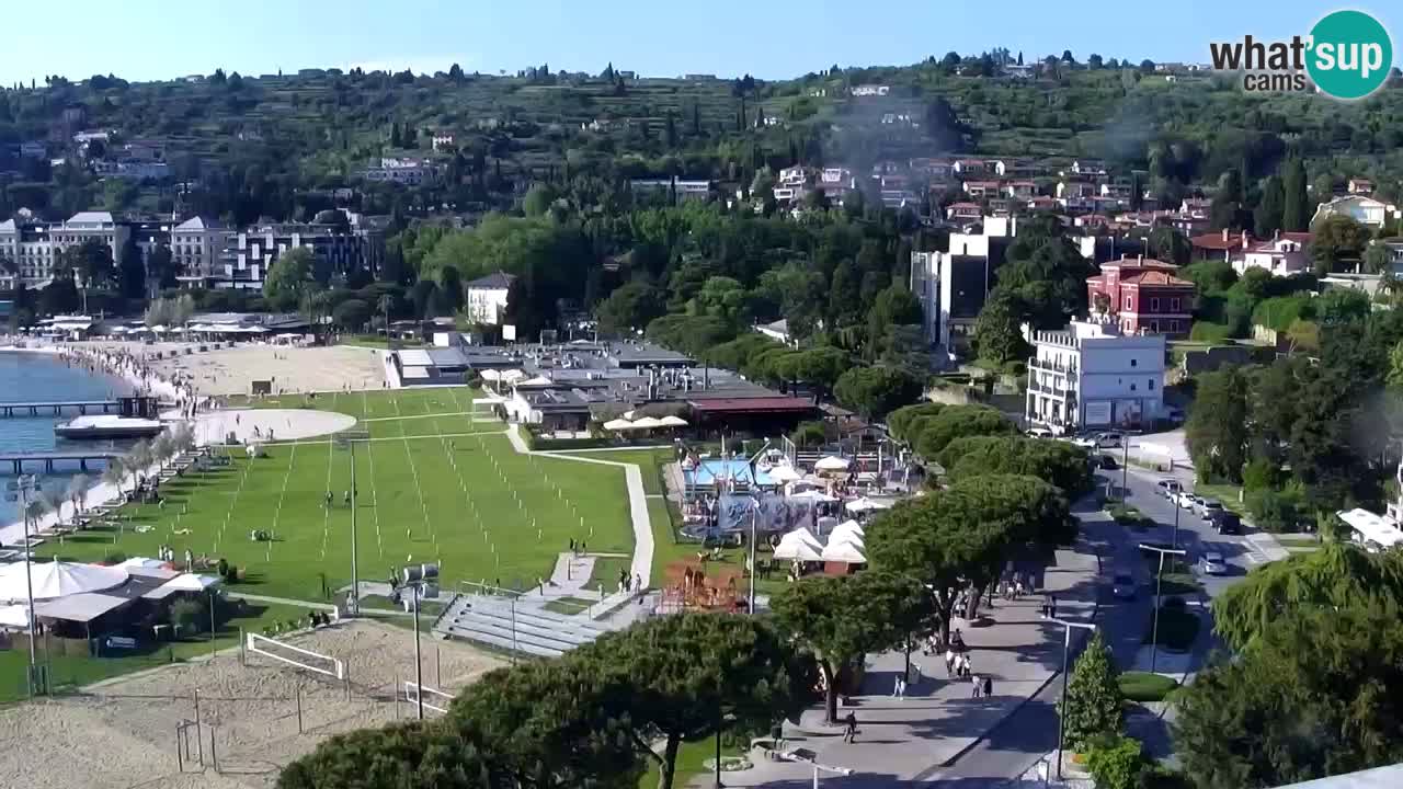 Webcam spiaggia Portorose – Vista dal ristorante Bungalow