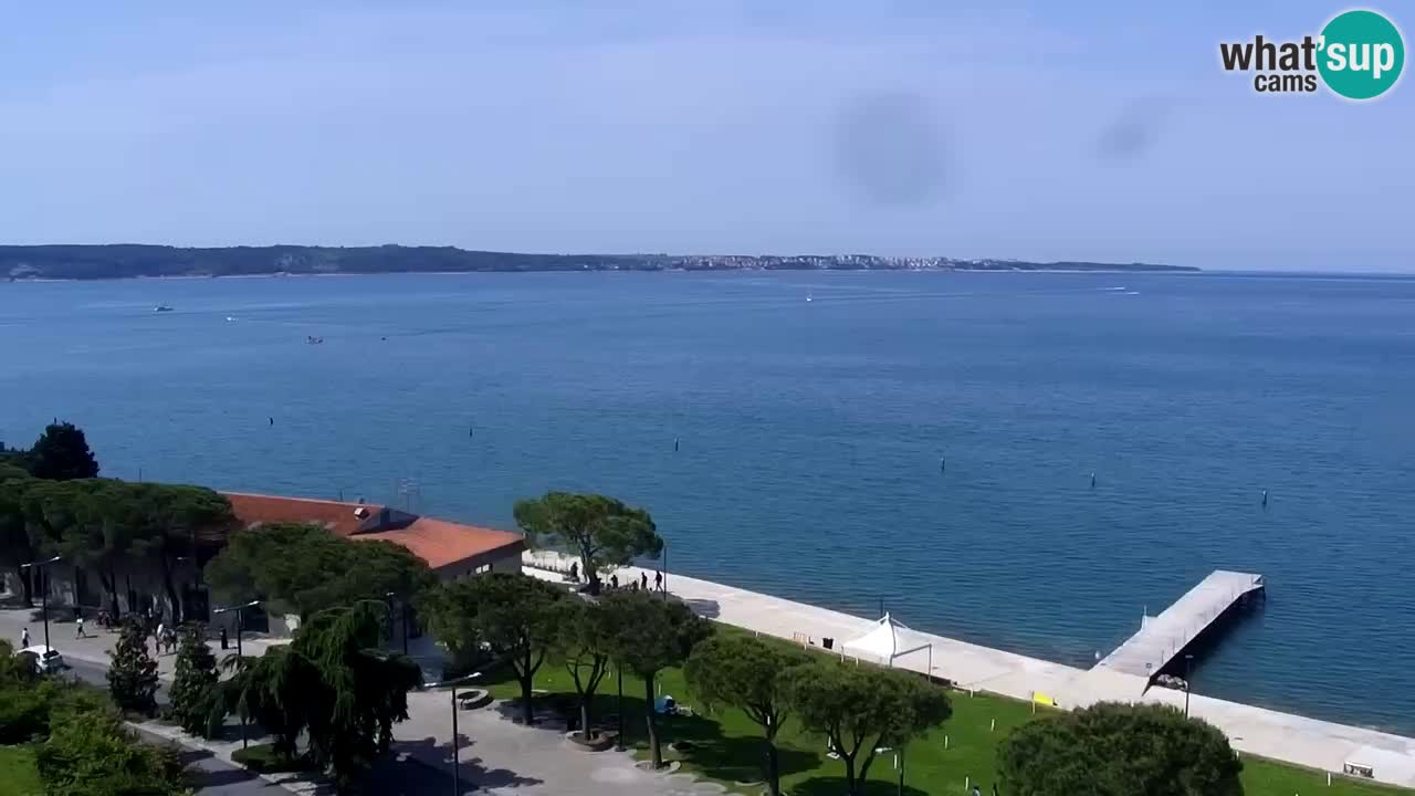 Spletna kamera Portorož plaža – Pogled z restavracije Bungalow