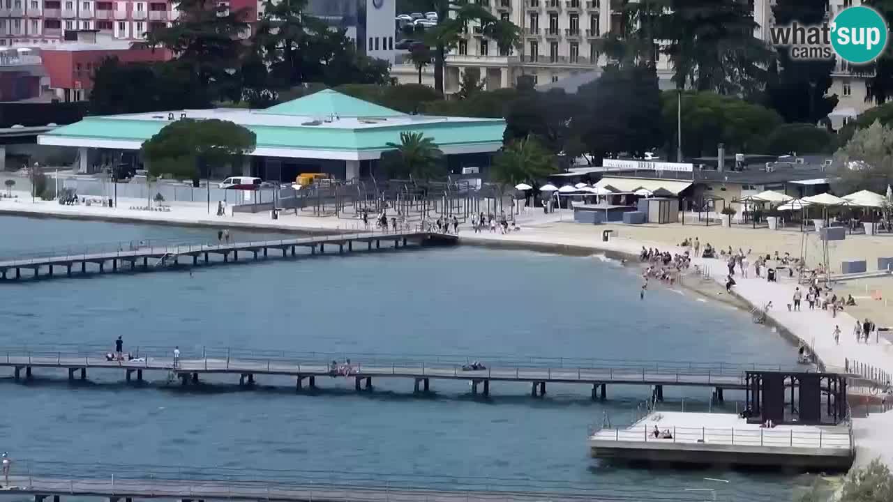 Spletna kamera Portorož plaža – Pogled z restavracije Bungalow