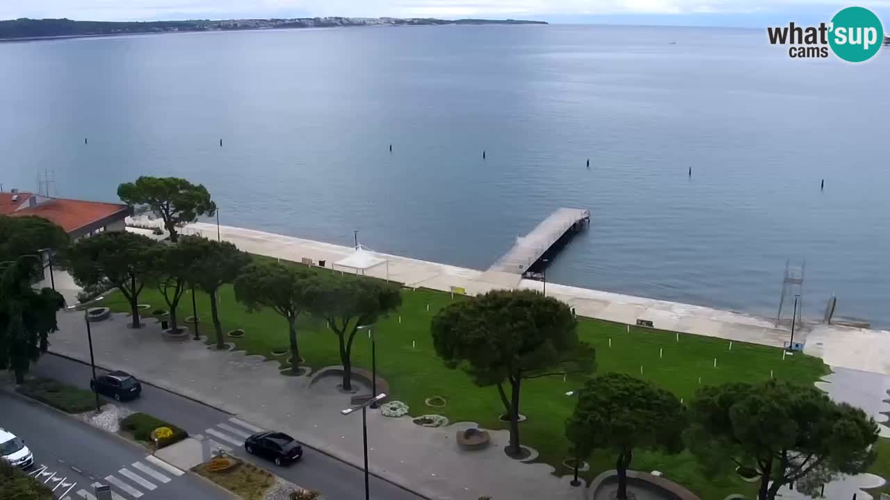 Spletna kamera Portorož plaža – Pogled z restavracije Bungalow