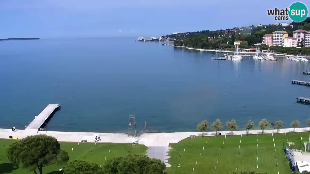 Webcam spiaggia Portorose – Vista dal ristorante Bungalow