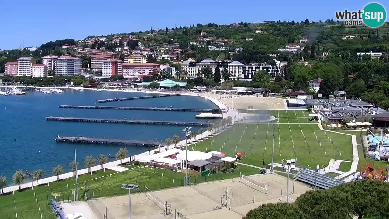 Webcam spiaggia Portorose – Vista dal ristorante Bungalow