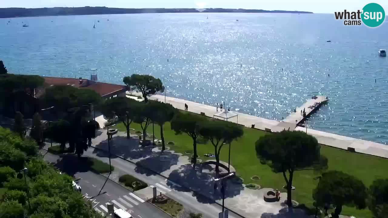 Spletna kamera Portorož plaža – Pogled z restavracije Bungalow