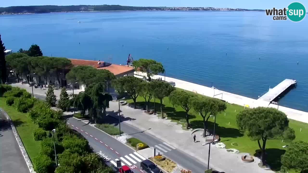 Spletna kamera Portorož plaža – Pogled z restavracije Bungalow