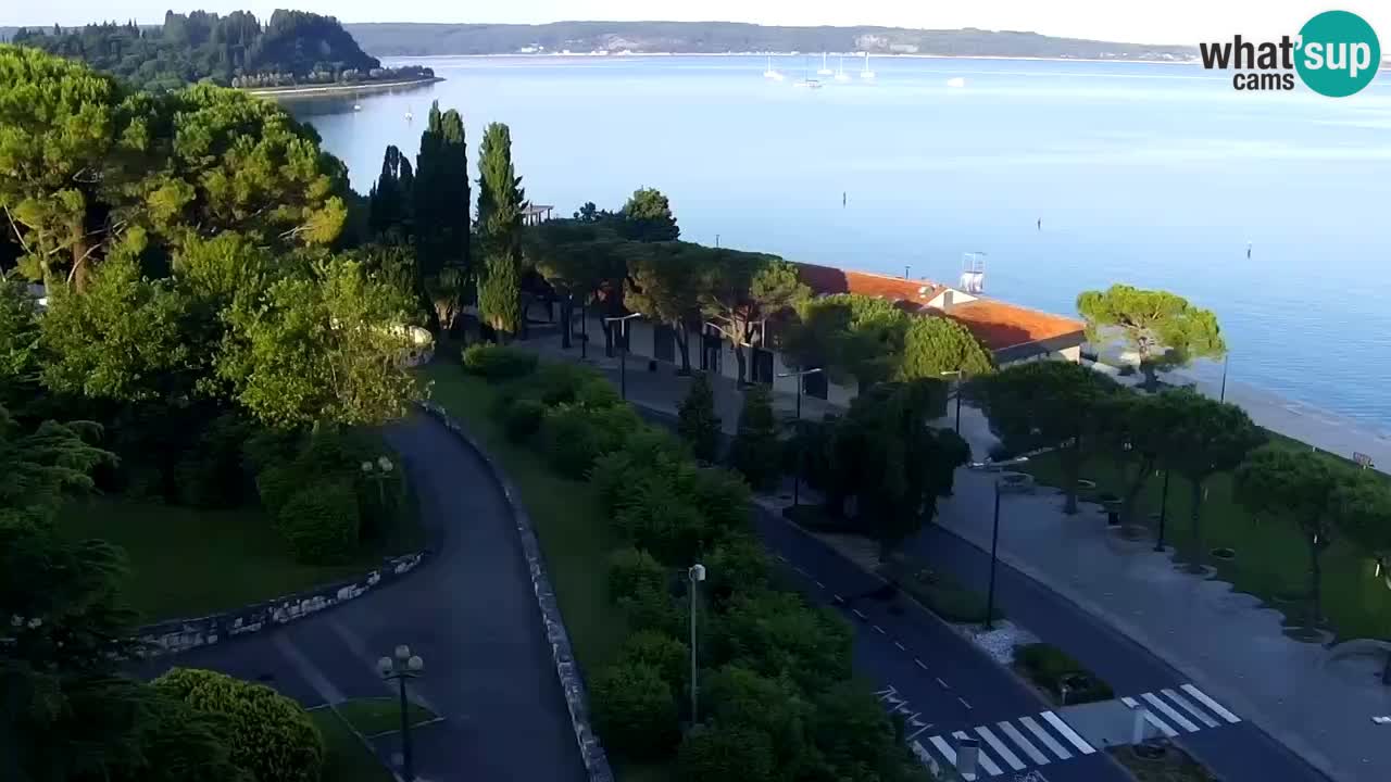 Spletna kamera Portorož plaža – Pogled z restavracije Bungalow