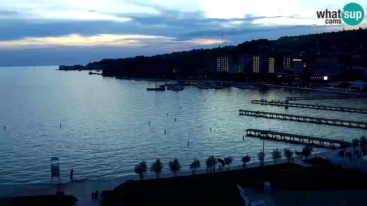Spletna kamera Portorož plaža – Pogled z restavracije Bungalow