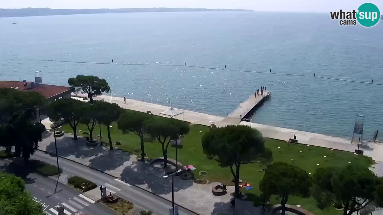 Webcam spiaggia Portorose – Vista dal ristorante Bungalow