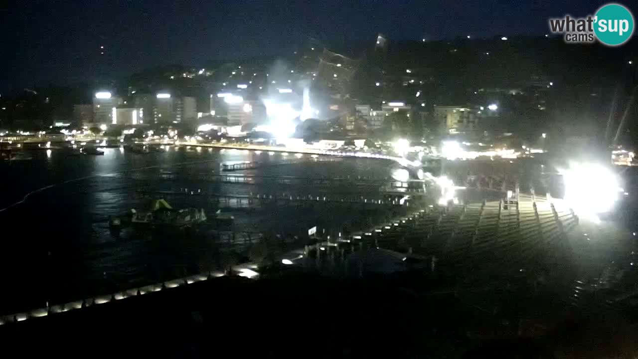 Spletna kamera Portorož plaža – Pogled z restavracije Bungalow