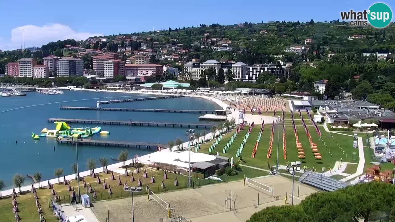 Webcam spiaggia Portorose – Vista dal ristorante Bungalow