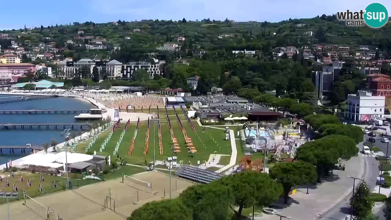 Webcam spiaggia Portorose – Vista dal ristorante Bungalow