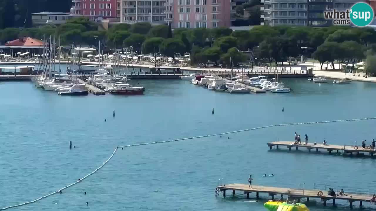 Spletna kamera Portorož plaža – Pogled z restavracije Bungalow