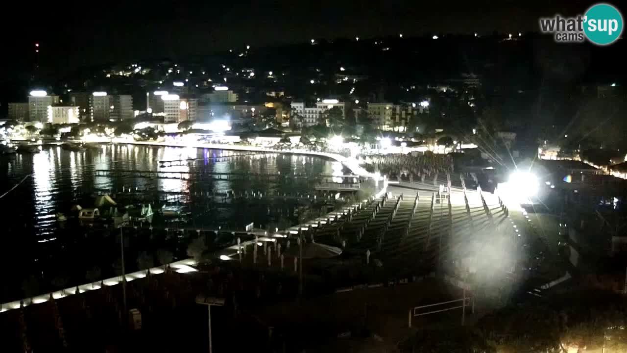 Spletna kamera Portorož plaža – Pogled z restavracije Bungalow