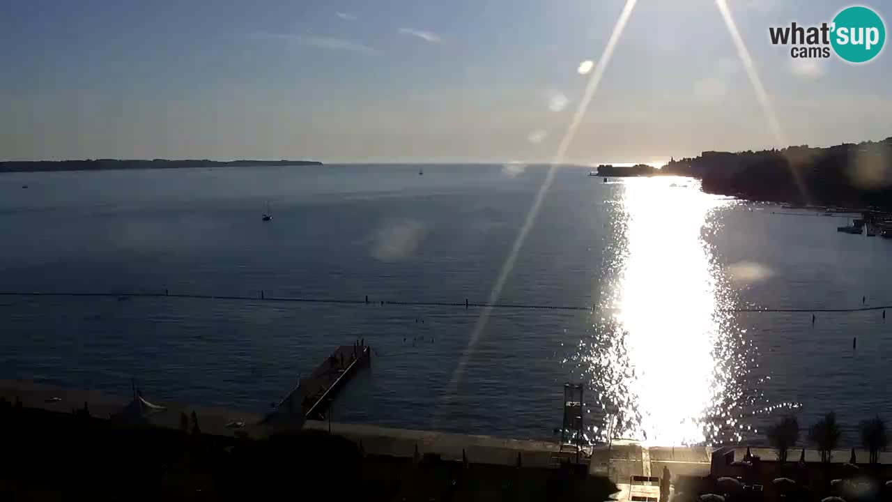 Spletna kamera Portorož plaža – Pogled z restavracije Bungalow