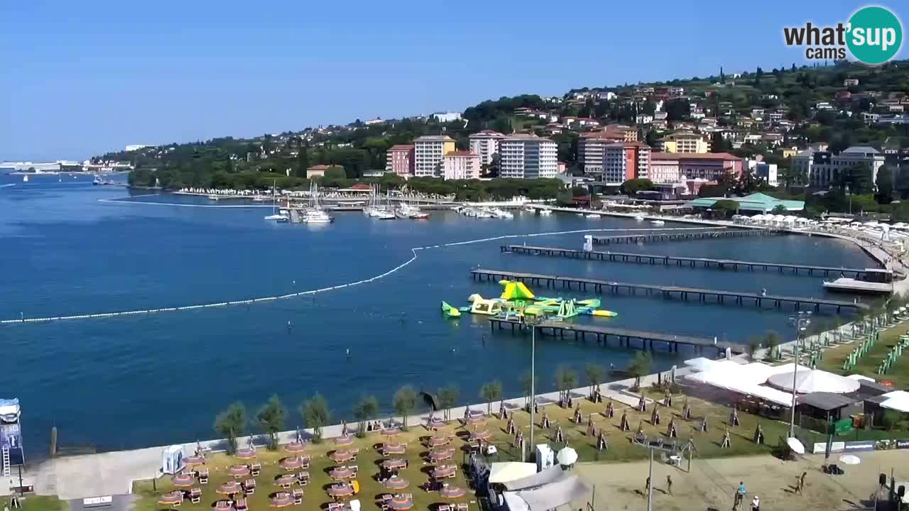 Webcam spiaggia Portorose – Vista dal ristorante Bungalow