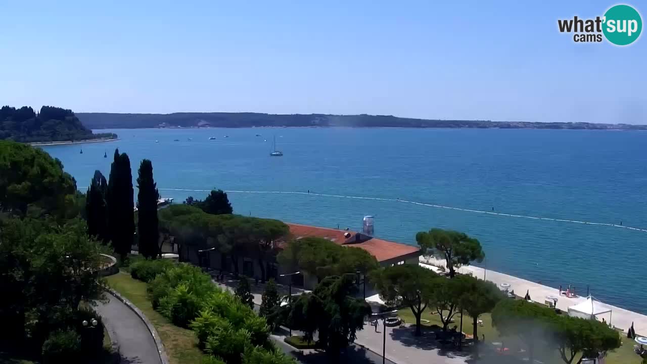 Spletna kamera Portorož plaža – Pogled z restavracije Bungalow