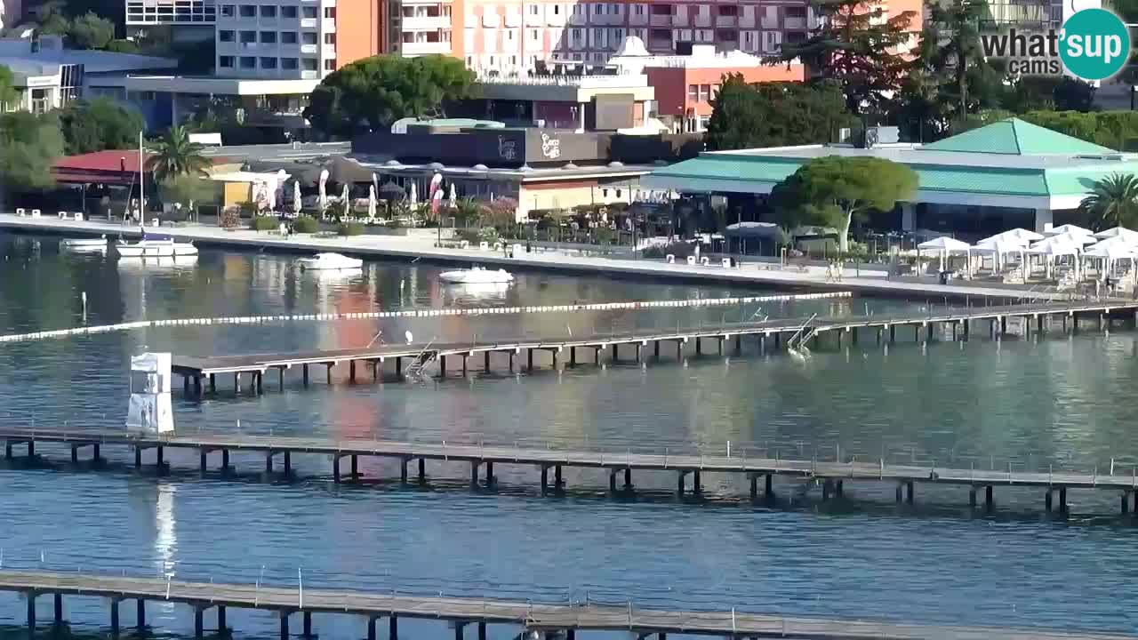 Spletna kamera Portorož plaža – Pogled z restavracije Bungalow