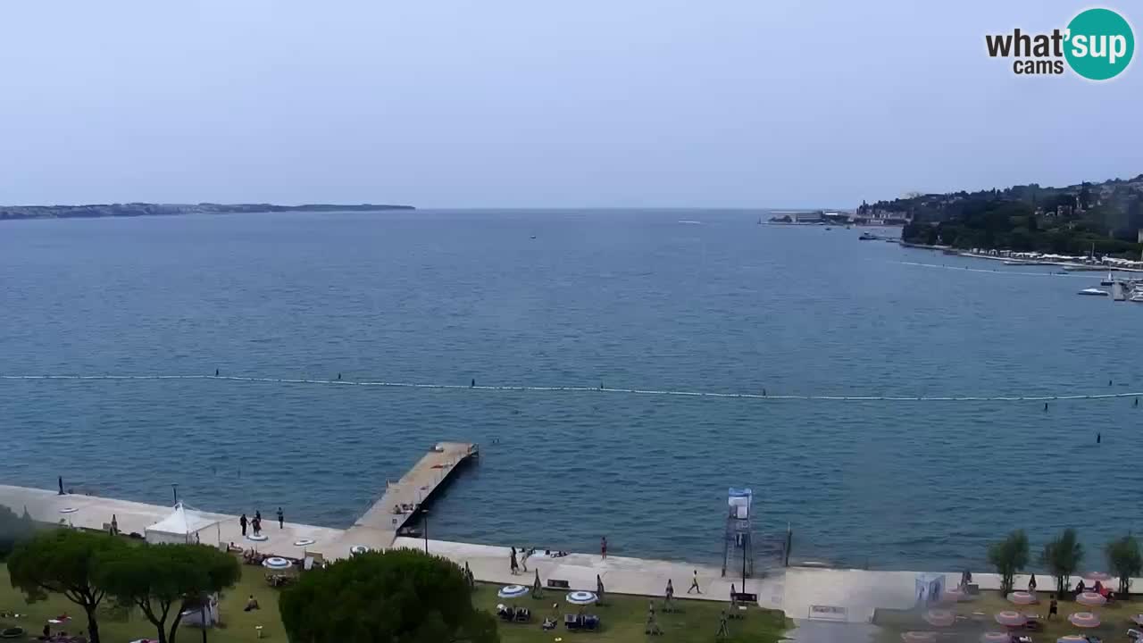 Spletna kamera Portorož plaža – Pogled z restavracije Bungalow