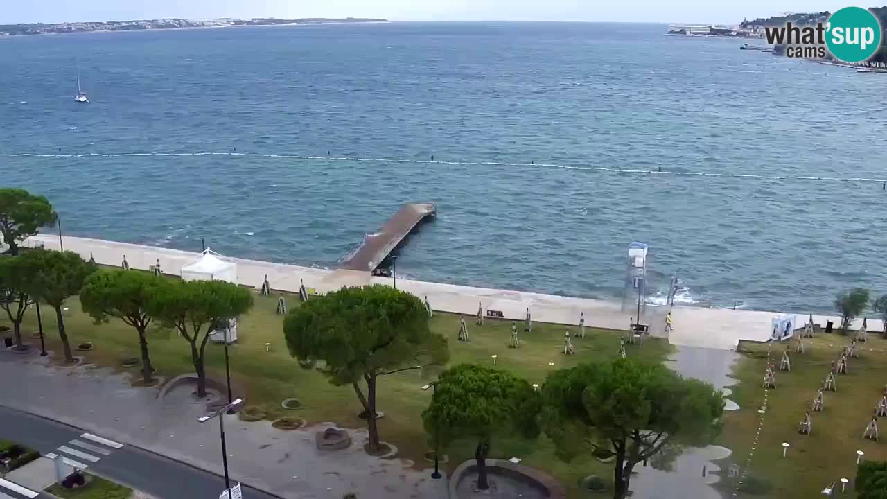 Spletna kamera Portorož plaža – Pogled z restavracije Bungalow