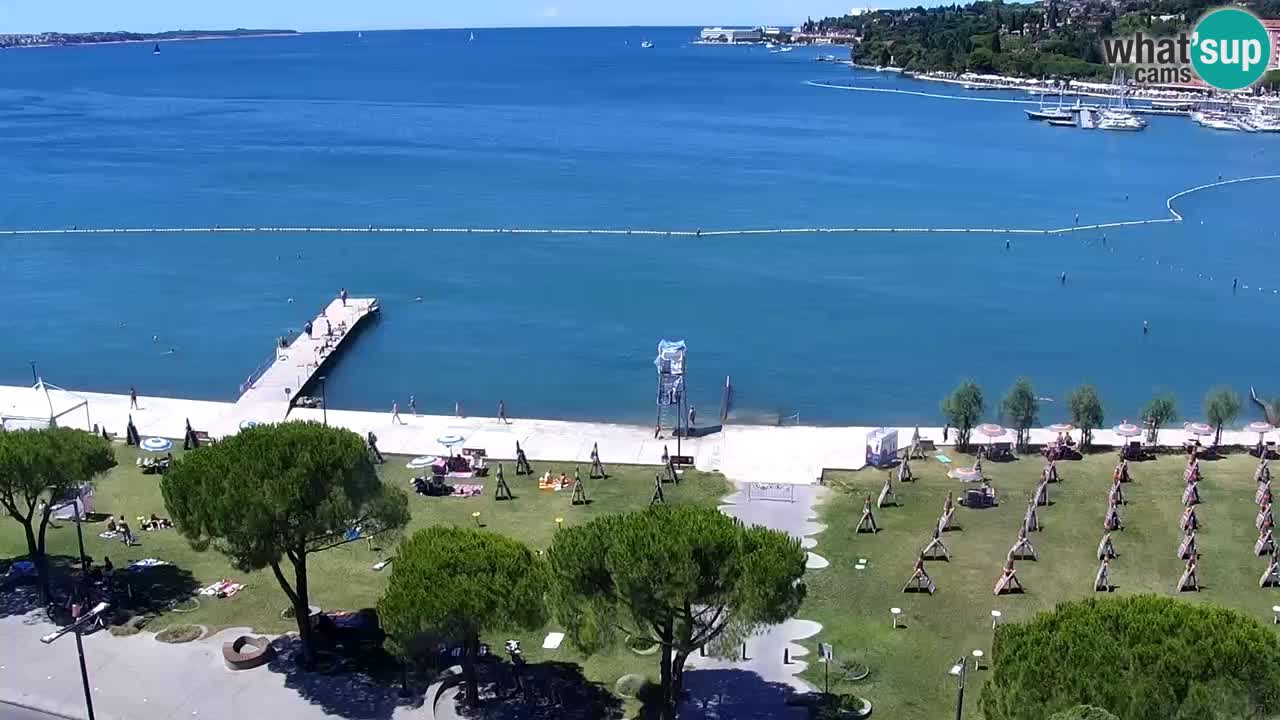 Webcam spiaggia Portorose – Vista dal ristorante Bungalow