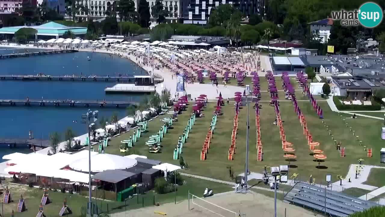Spletna kamera Portorož plaža – Pogled z restavracije Bungalow