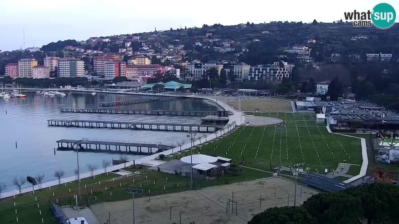 Spletna kamera Portorož plaža – Pogled z restavracije Bungalow