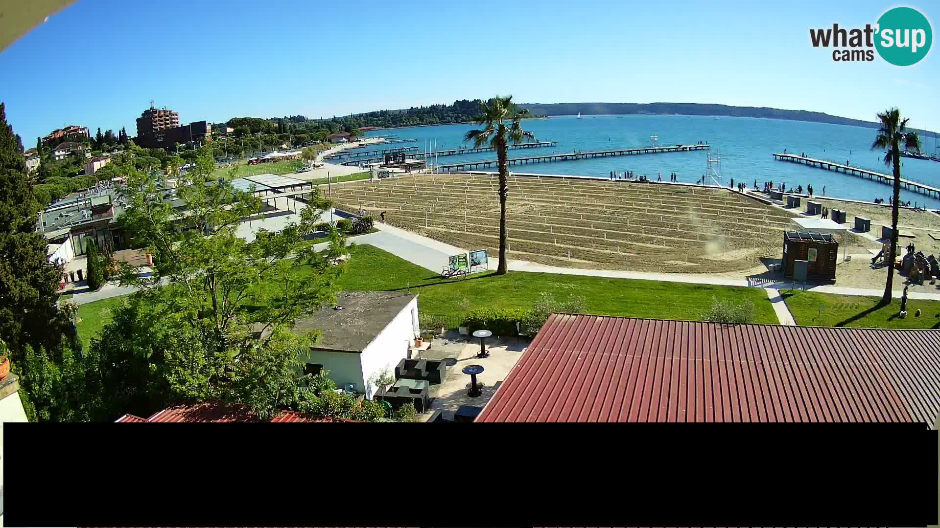 Webcam live Plage Portorož – Caffe Karamela