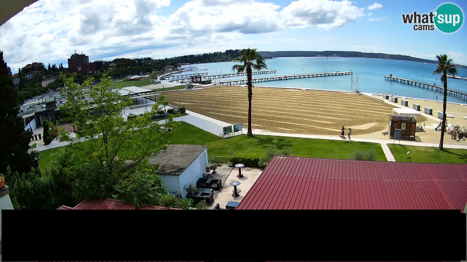 Web kamera Portorož plaža – Kavarna Karamela