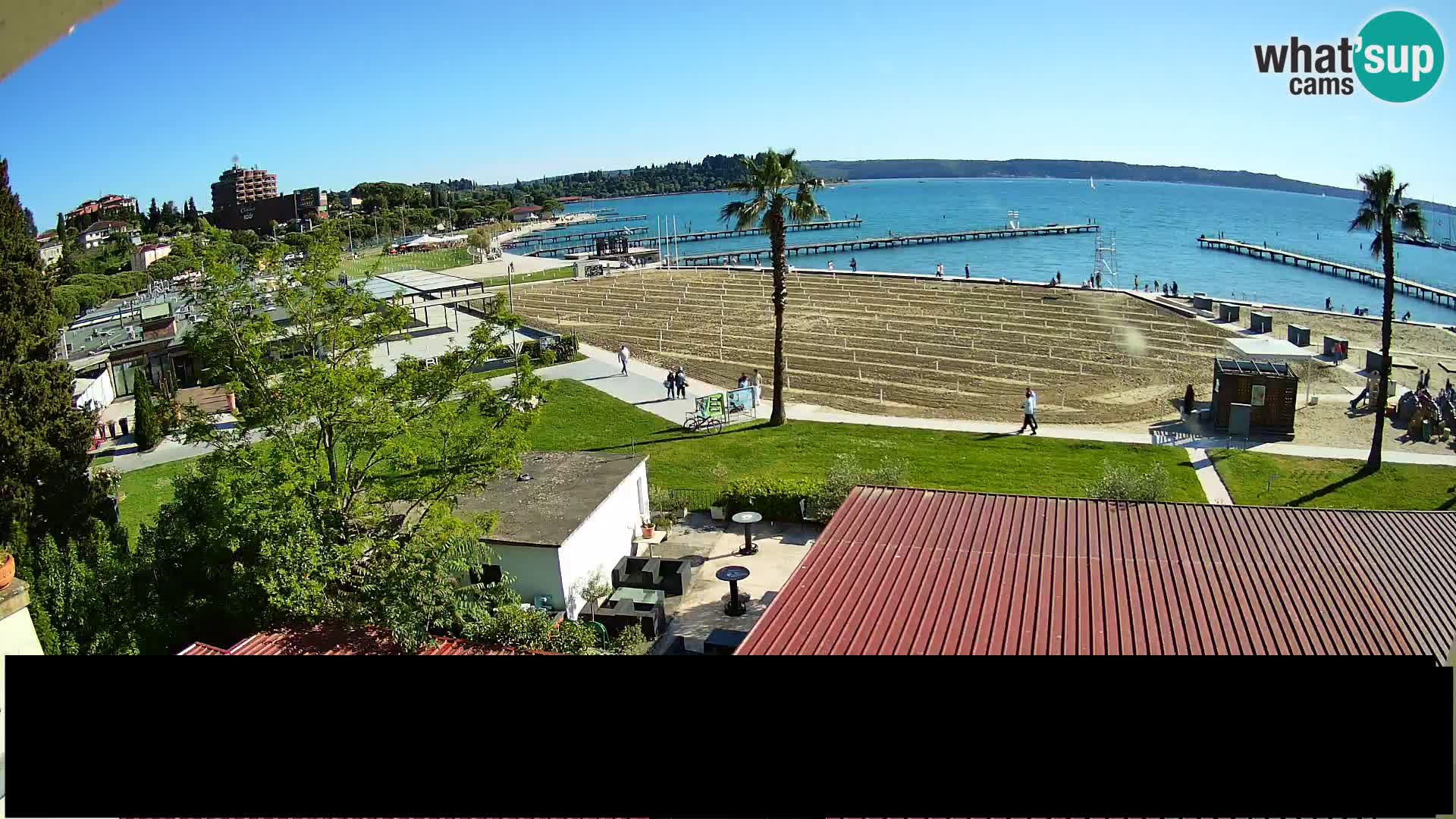 Kamera v živo Portorož plaža – Bungalow