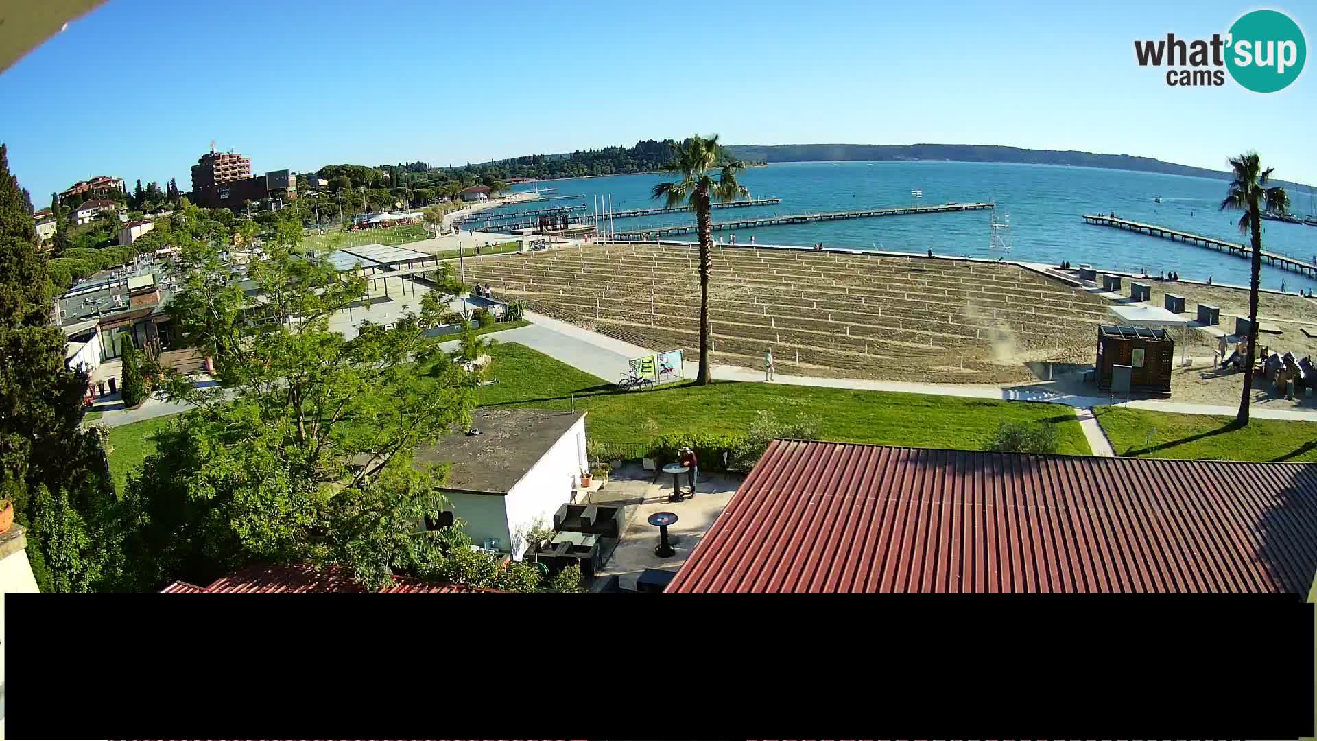 Webcam live Playa Portorož – Caffe Karamela