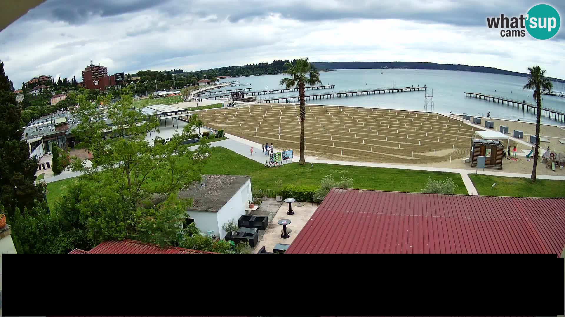 Webcam live Playa Portorož – Caffe Karamela