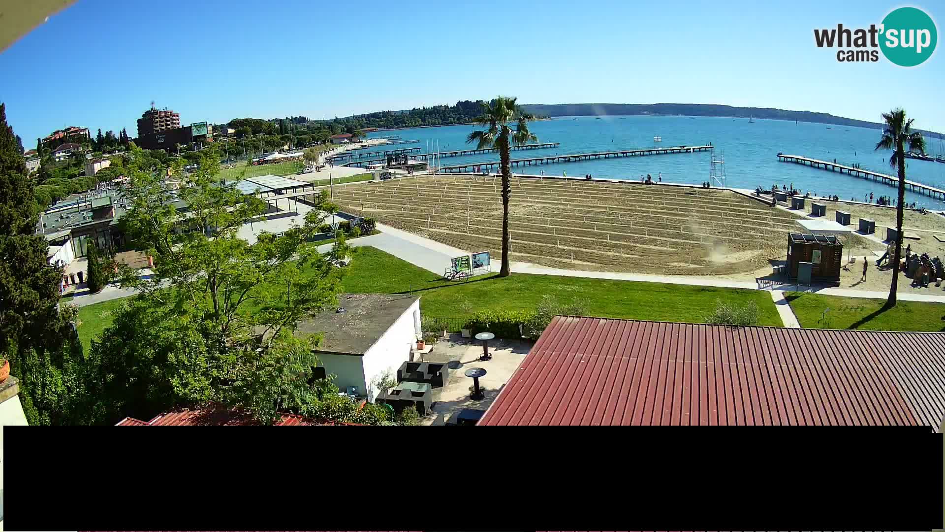 Webcam live Plage Portorož – Caffe Karamela