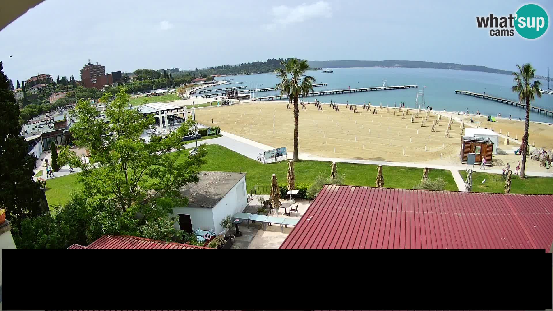 Kamera v živo Portorož plaža – Bungalow