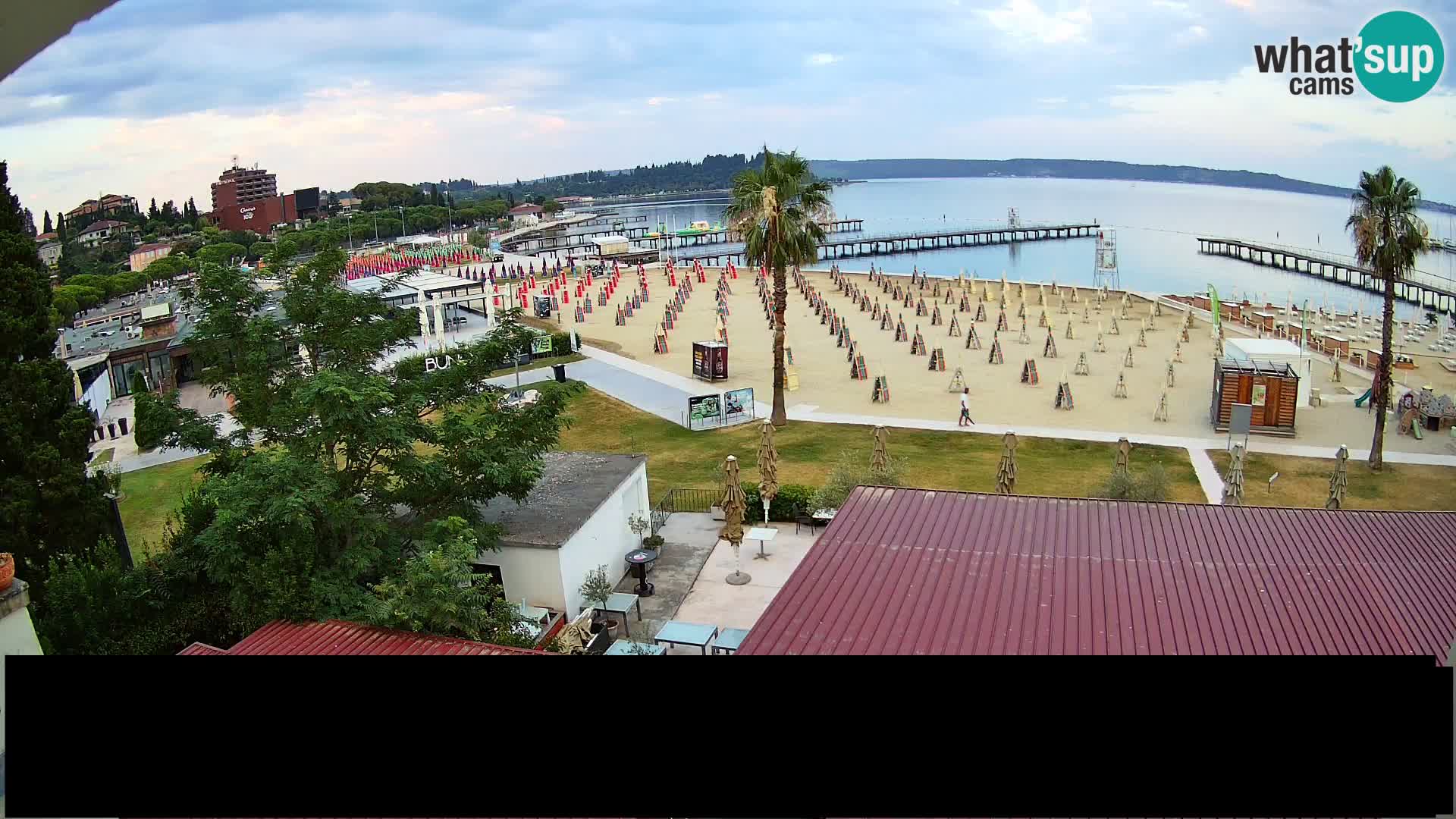 Webcam live Playa Portorož – Caffe Karamela