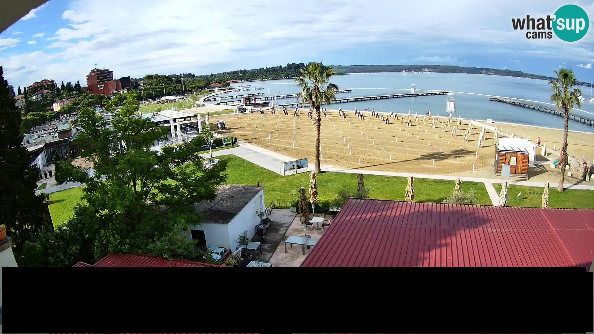 Kamera v živo Portorož plaža – Bungalow