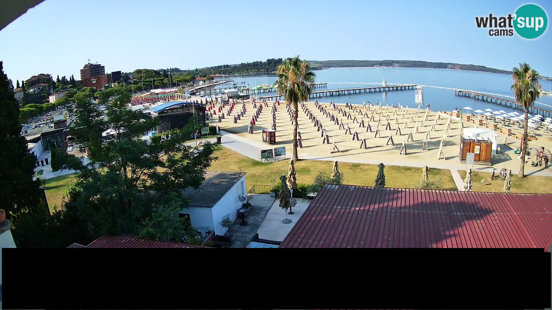 Webcam live Playa Portorož – Caffe Karamela