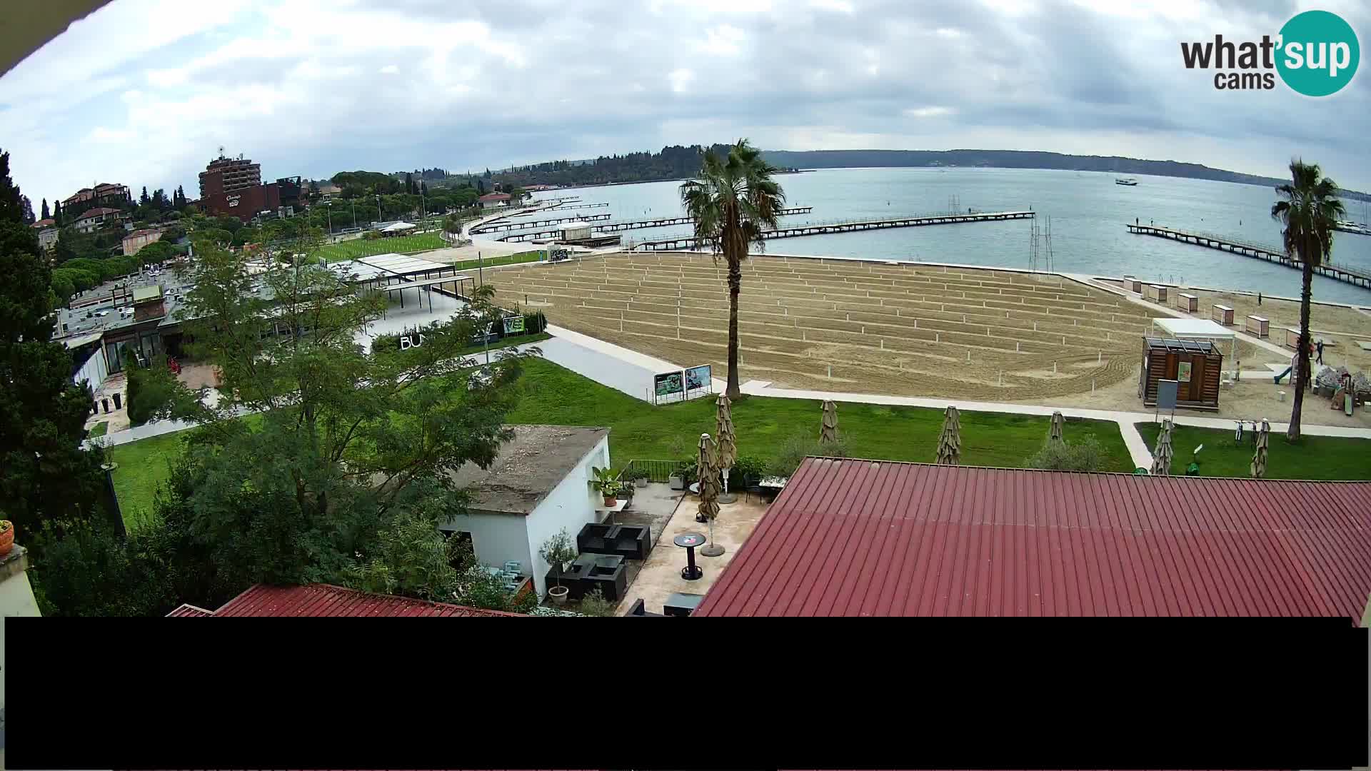 Webcam live Playa Portorož – Caffe Karamela