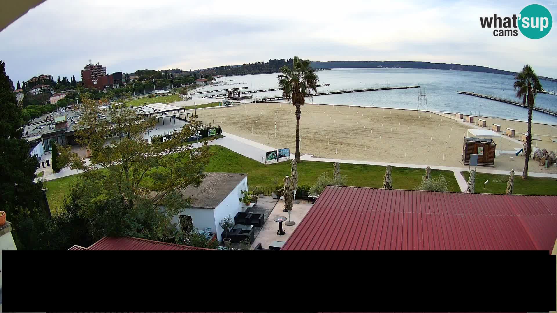 Webcam live Playa Portorož – Caffe Karamela