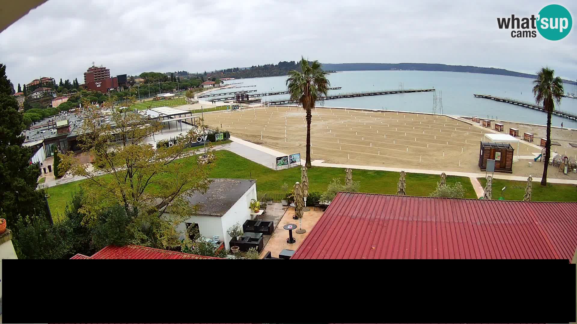 Kamera v živo Portorož plaža – Bungalow