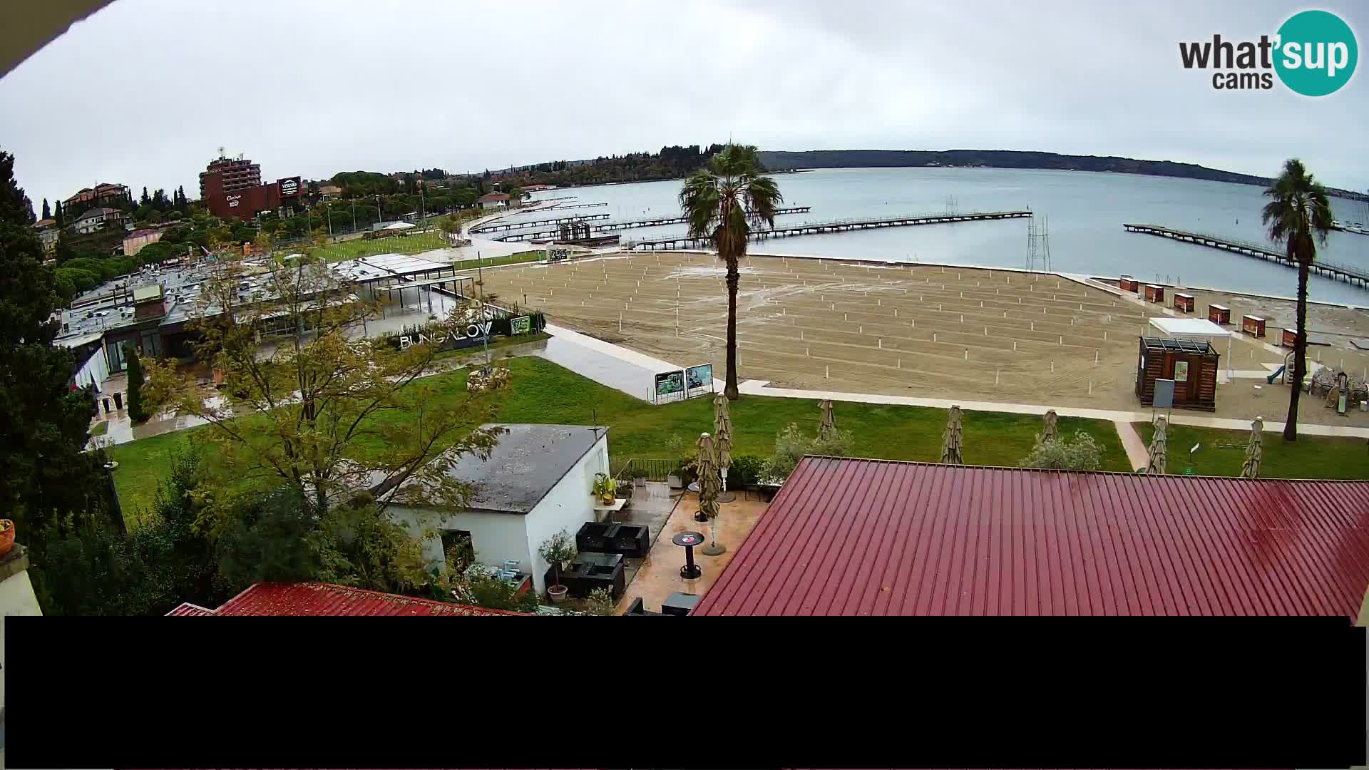 Kamera v živo Portorož plaža – Bungalow